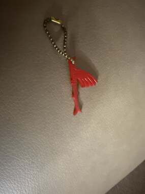Vintage Catalina Swimwear Red Flying Fish Flying Wing Logo Keychain Charm